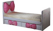 Кровать Милена прекрасное решение для детской комнаты, комфортное спальное место для девочки.