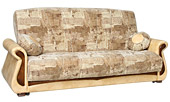 Диван кровать Ява - диван с механизмом книжка, ёмкостью для белья, элементами декора из массива.