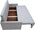 Диван Джексон оборудован ящиком для белья, ламинированный мебельный щит 183х200х55 см.