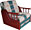 Кресло кровать Мажор с механизмом аккордеон, ширина спального места 60-80 см, длина 195 см.