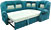 При трансформации углового дивана Монарх в кровать образуется спальное место 125х195 см.